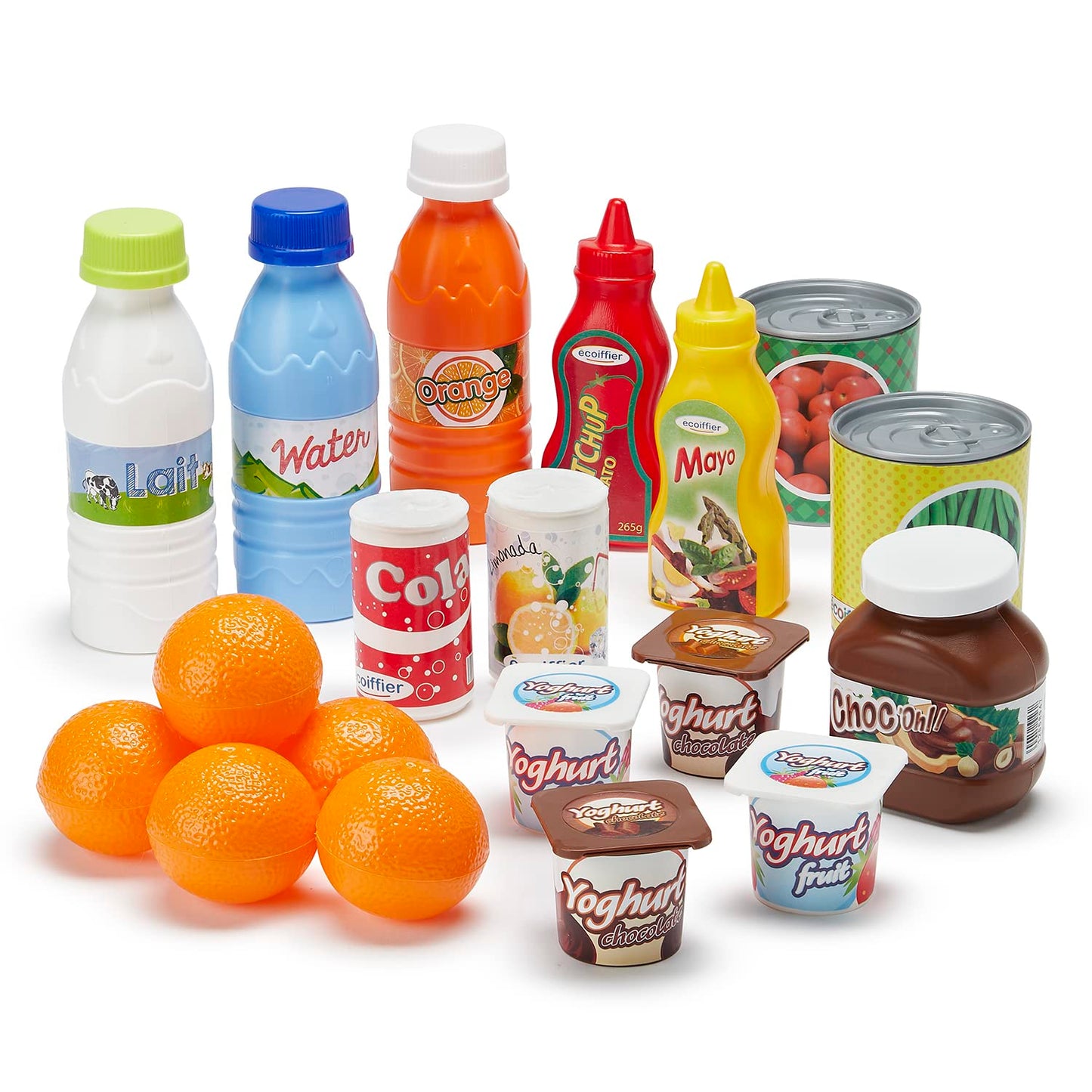 Jouets Ecoiffier - 2644 - Pack Drive 100 % Chef - Imitations d'aliments pour enfants - 20 pièces - Dès 18 mois - Fabriqué en France