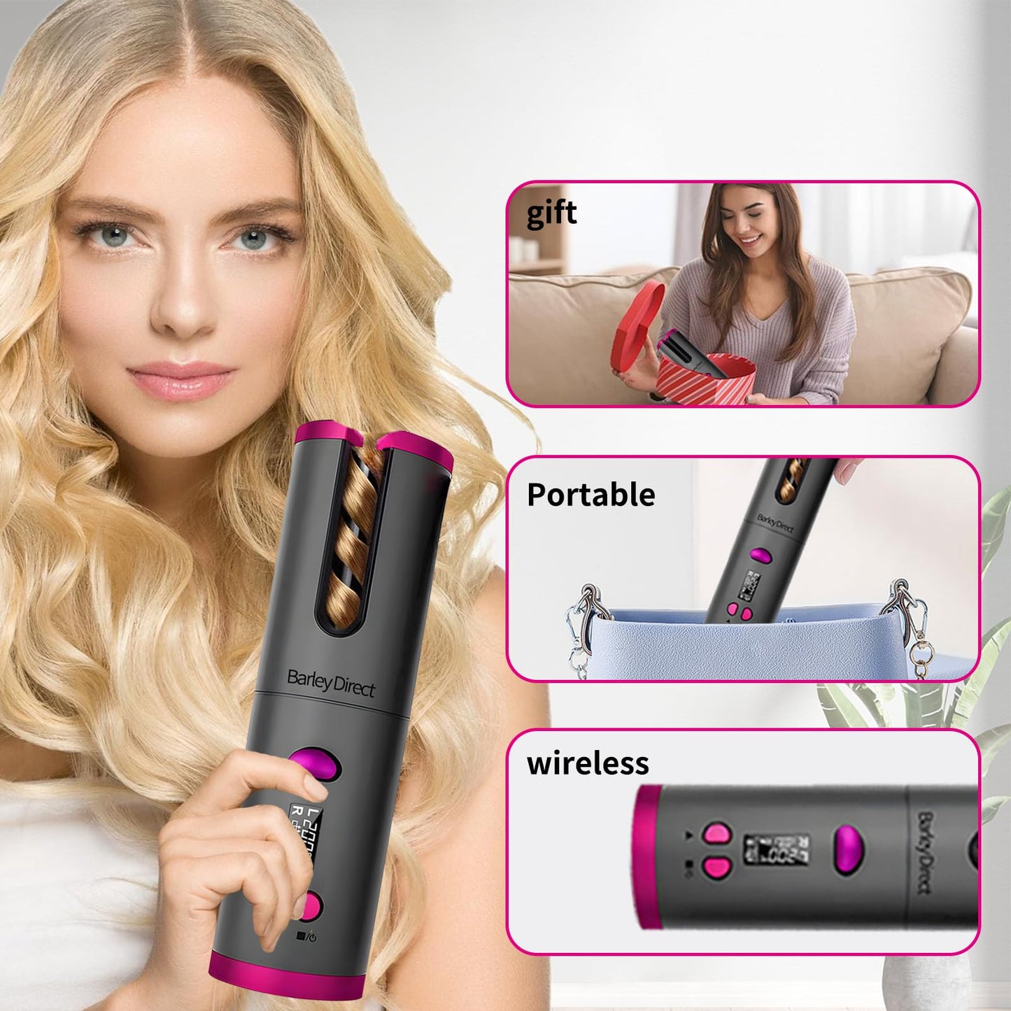 Fer A Boucler Automatique avec 6 Réglages de Température & Minuteur