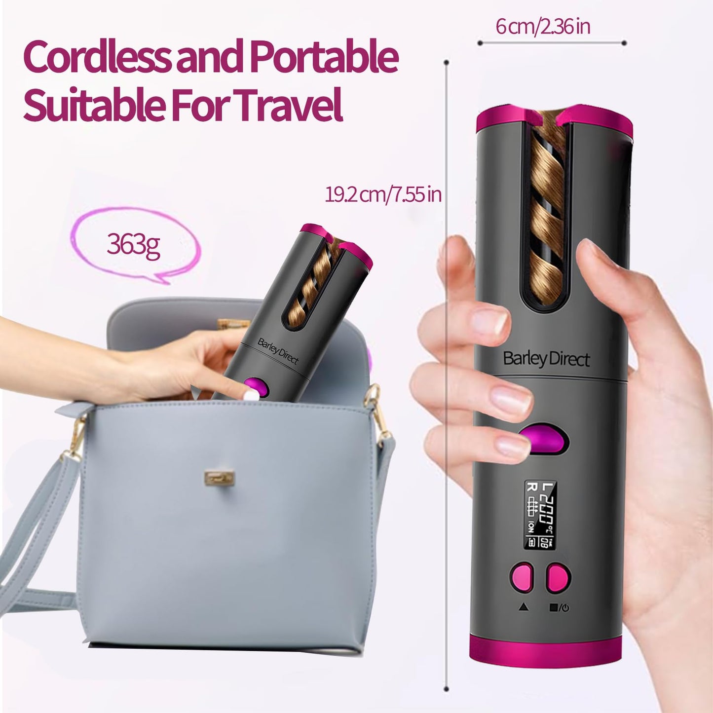 Fer A Boucler Automatique avec 6 Réglages de Température & Minuteur