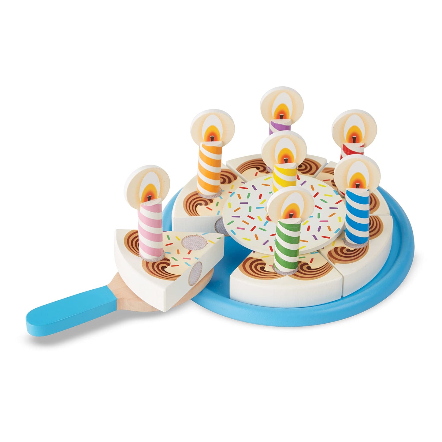 Melissa & Doug Gâteau D’Anniversaire En Bois | Jouets alimentaires en bois pour enfants | 3+ | Cadeau pour garçon ou fille