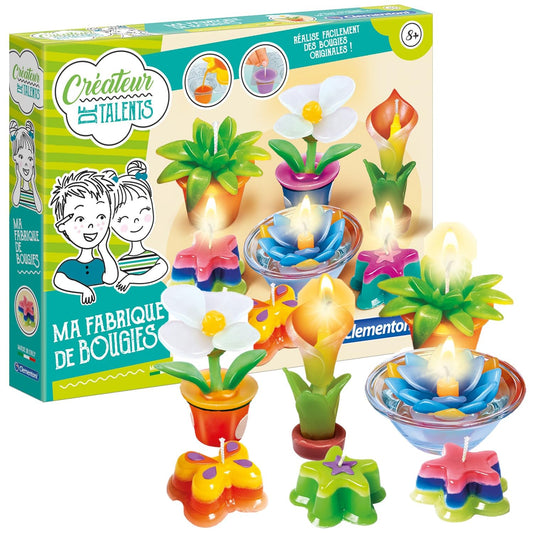 Clementoni - Ma Fabrique de Bougies - Créateur de Talents - Coffret Créatif - Réalise Facilement des Bougies Originales - Décoration - Pour Enfants à Partir de 8 Ans, Taille unique