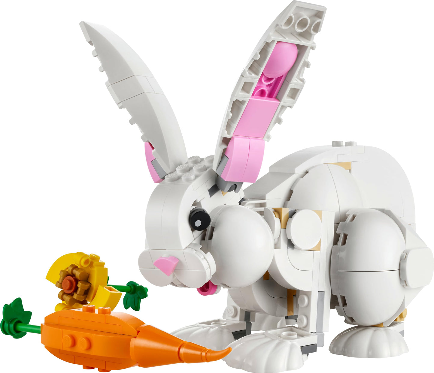 LEGO Creator 3-en-1 31133 Le Lapin Blanc, Jouet avec Animaux, Dont Figurines de Poisson, Phoque et Perroquet, Construction pour Enfants Dès 8 Ans