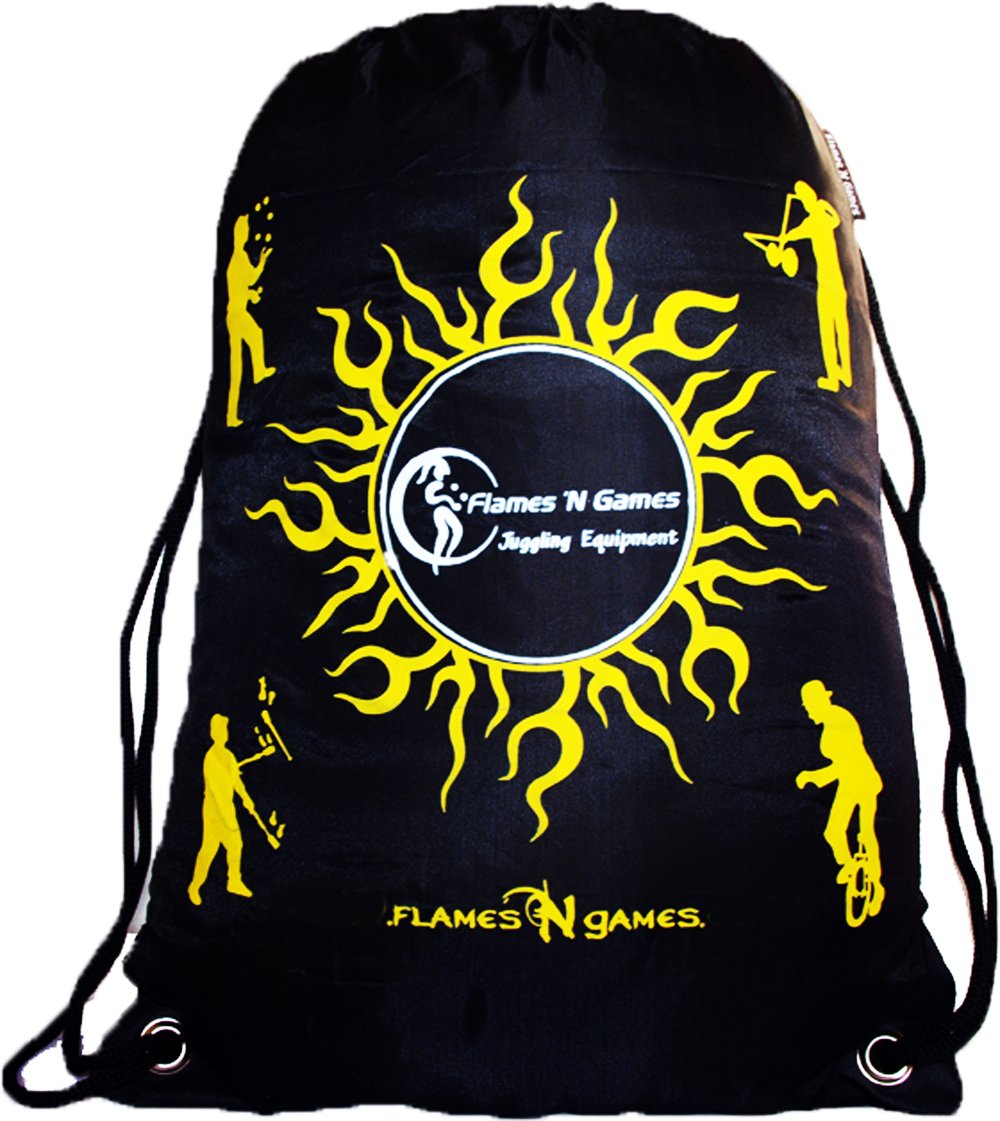 Lot de 2 plaques de tournage Juggle Dream (bleu/rose) classiques + 2 bâtons + sac de voyage Flames N Games. Très amusant pour les enfants et les adultes.