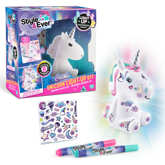 Canal Toys - Style 4 Ever - Licorne Cosmique DIY Lumineuse à décorer - Edition Collector - Loisirs Créatifs pour Enfant - Dès 6 ans - OFG 268 - coloris aléatoire
