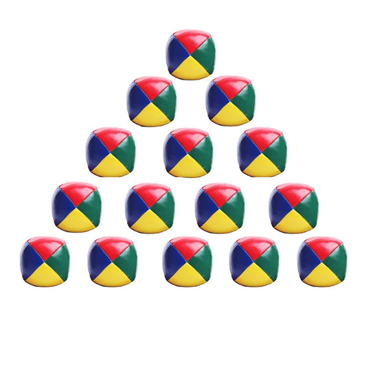 Coriver 15Pcs Ensemble de Balles de Jonglage, Jeux de Balle pour Enfants Jeux de Balle de Cirque Clown Boules de Jongle Colorées pour Adultes Enfants Débutants Jouet de Plein Air avec sac de rangement