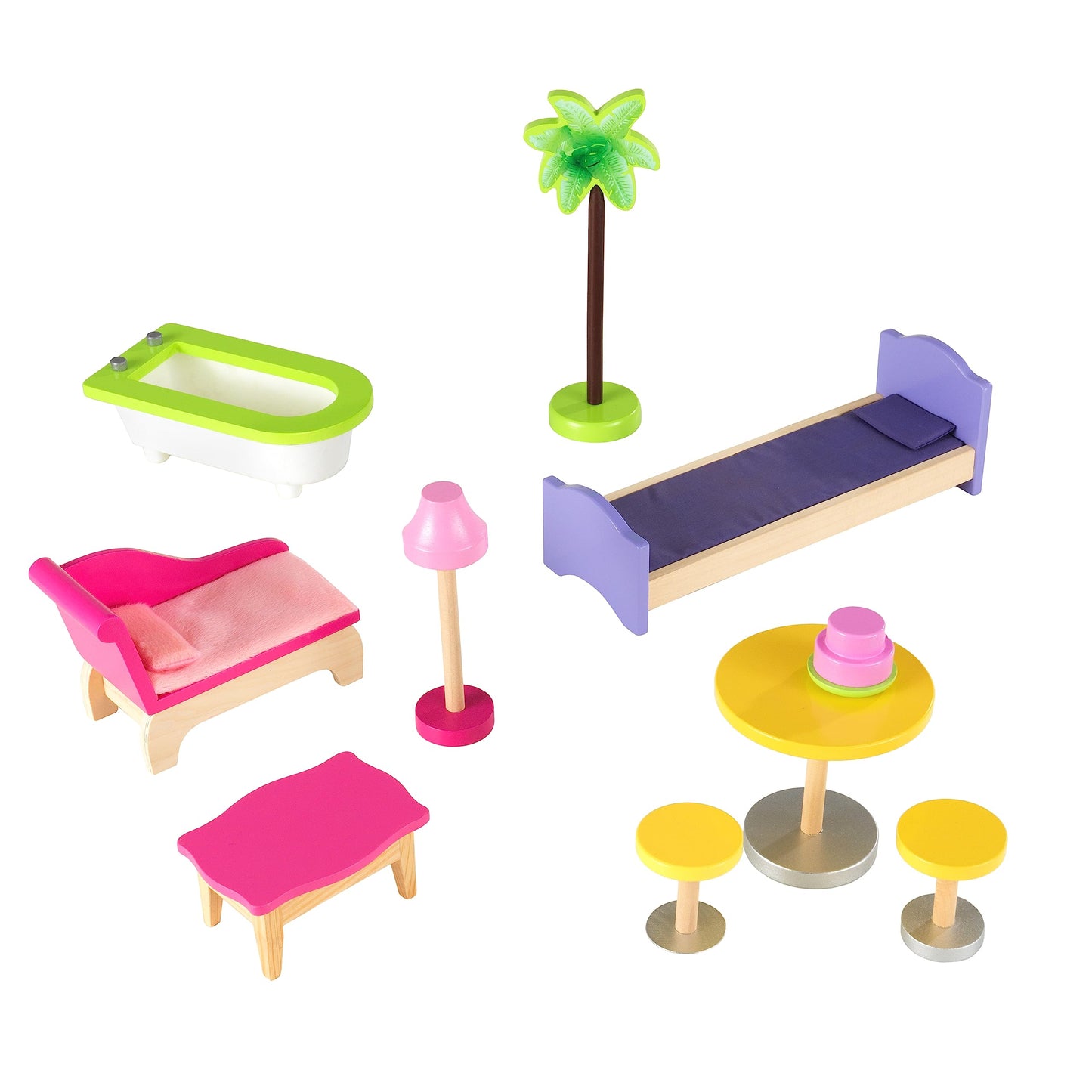 KidKraft Maison de Poupée en Bois Kayla incluant Accessoires et Mobilier, 3 Étages de Jeu pour Poupées 30 cm, Jouet Enfant dès 3 Ans, 65092, Exclusivité sur Amazon