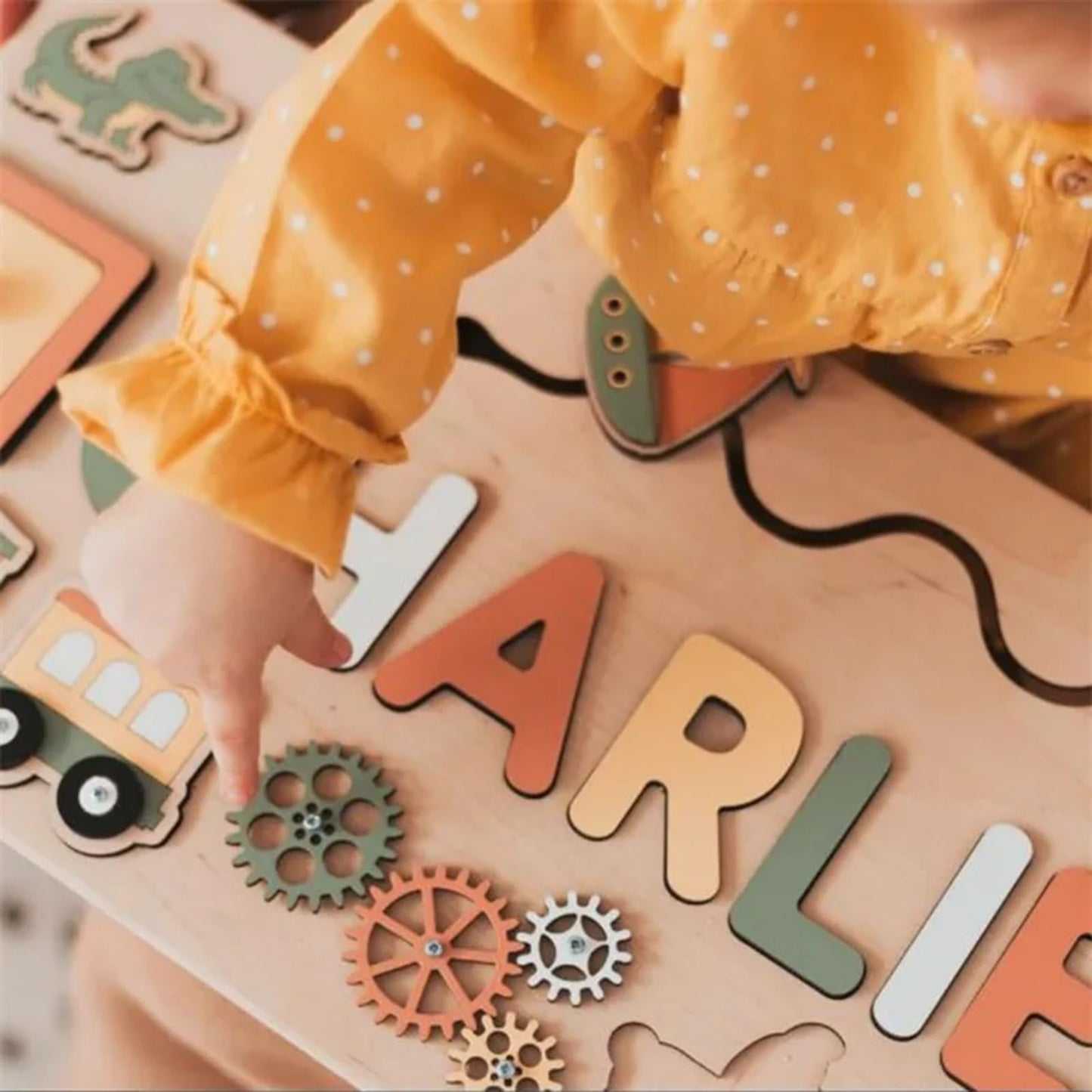 Puzzle Personnalisé Prenom,Puzzle Personnalisé Bebe,Puzzle Bebe 1 an,Puzzle Bois pour Bebe Les Tout-Petits Enfants Cadeaux De Bébé Personnalisé Jouets d'apprentissage Précoce pour Bébé Garçon Ou Bébé