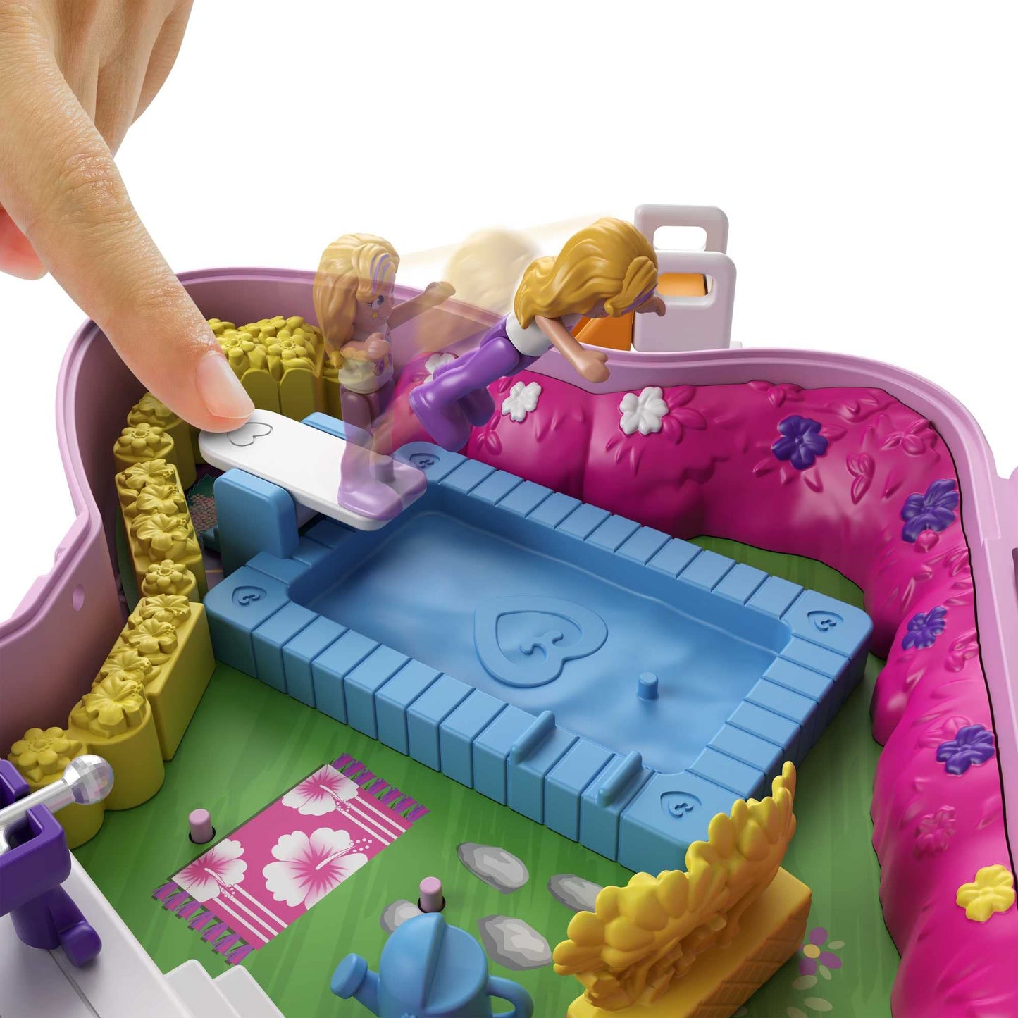 Polly Pocket Coffret Univers Le Jardin Papillon, Mini-Figurines Polly et sa Maman, 5 Surprises et 12 Accessoires, Jouet pour Enfant, GTN21