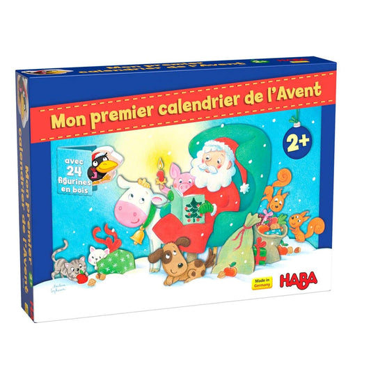 HABA Premier Calendrier de l'Avent-Figurines en Bois-Noël à la Ferme-2 Ans et Plus, 306359 - version française
