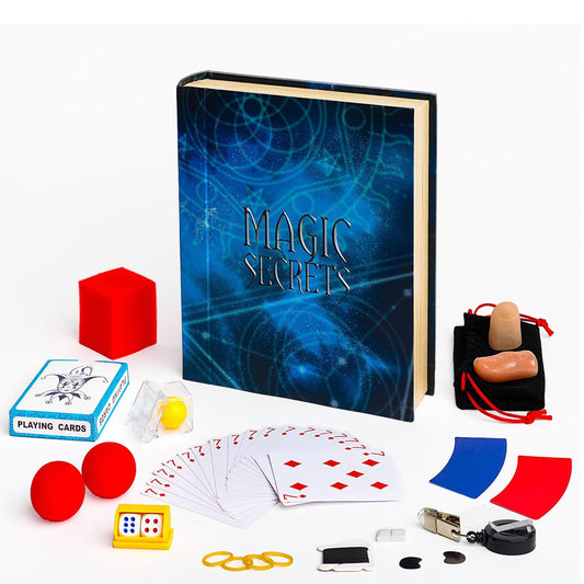 LUGY Magic Secrets - Coffret de Magie (kit Complet) - Niveau débutant/intermédiaire pour Enfants à partir de 7 Ans - Boîte de Tours de Magie + Carte - 70 Tours + tutoriel vidéos + app Mobile