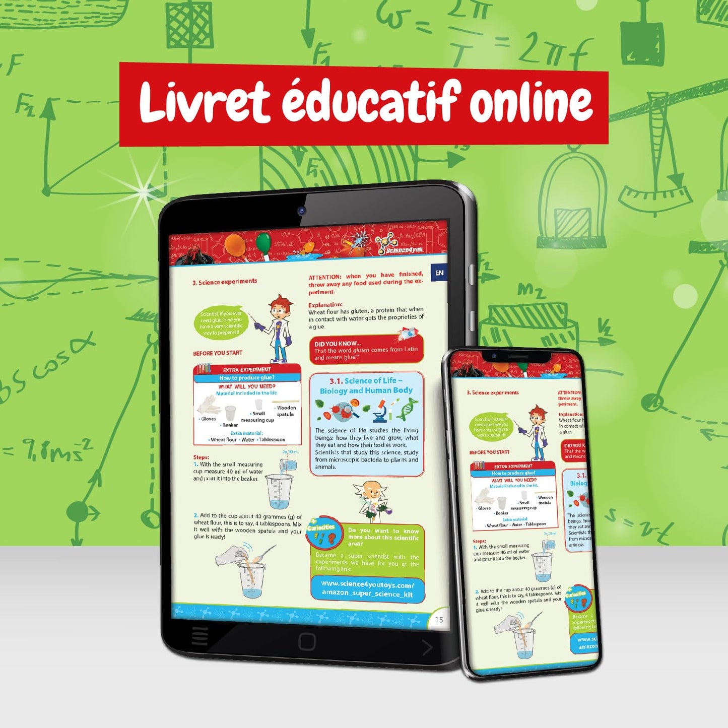 Science4you - Super Kit Scientifique pour Enfants +8 Ans - 150 Experiences Scientifiques et Activités Manuelles: Laboratoire de Chimie et Kit Volcan, Kits Éducatifs et Jeux Science Enfant 8-12 Ans