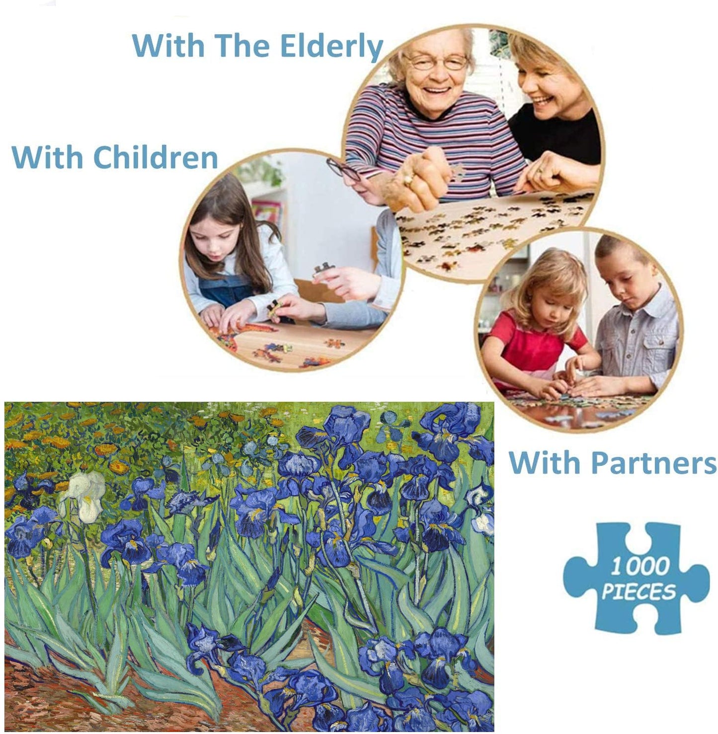 Puzzle de Noël pour Adultes 500 pièces Père Noël-Enfants Animaux de Compagnie 52 x 38 cm Puzzles de Noël pour Adultes 500 pièces Puzzles de Noël pour Adulte