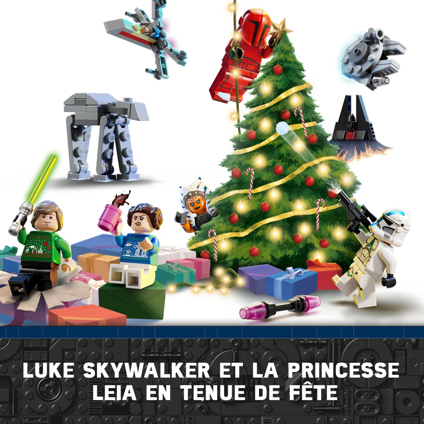 LEGO Star Wars Le Calendrier de l’Avent 2024-18 Petites Constructions à Collectionner - 6 Personnages - Idée de Cadeau de Noël pour Enfants dès 6 Ans Fans de la Guerre des Étoiles 75395