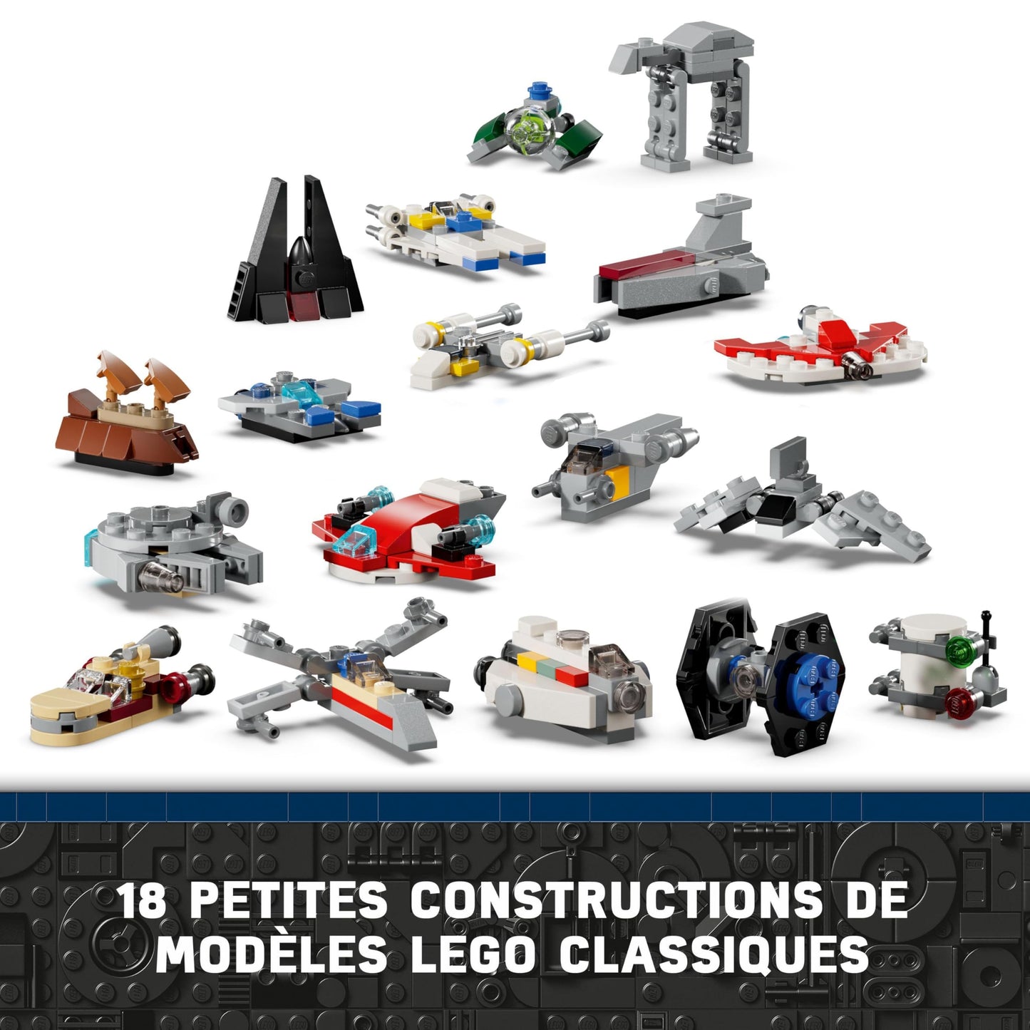 LEGO Star Wars Le Calendrier de l’Avent 2024-18 Petites Constructions à Collectionner - 6 Personnages - Idée de Cadeau de Noël pour Enfants dès 6 Ans Fans de la Guerre des Étoiles 75395