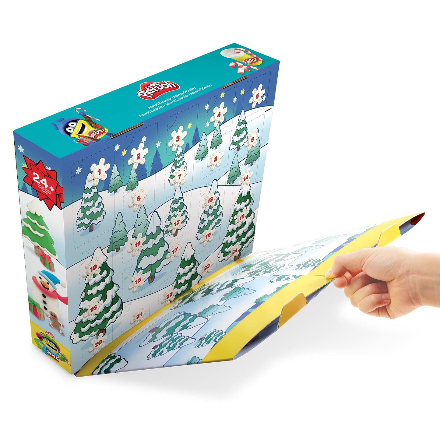Play-Doh Calendrier de l'Avent, tapis d'activité, + de 24 surprises, 24 pots de pâte Play-Doh, pour enfants dès 3 ans