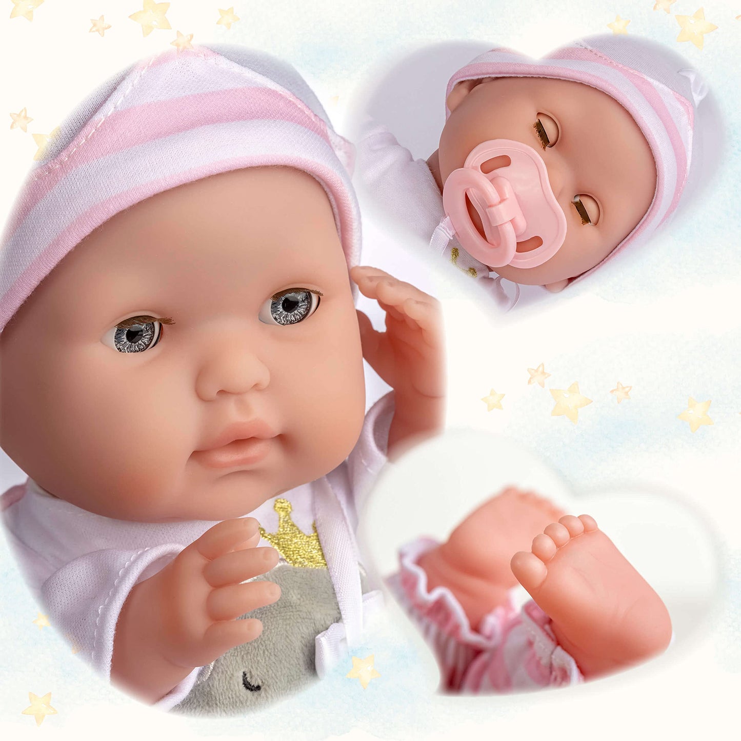JC TOYS Berenguer Boutique-Poupée Nouveau-né, 38 cm, Corps Mou, avec Accessoires. Robe Peut Varier.