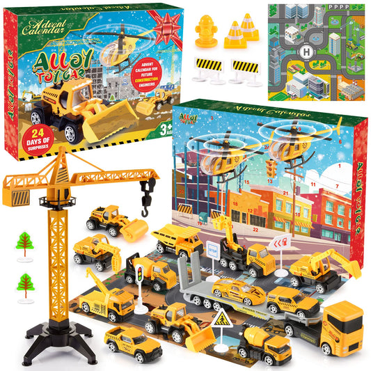 EUCOCO Calendrier De L'avent 2024 Voiture, Jouet Enfant 2 3 4 5 6 Ans Voiture Enfant 2-6 Ans Garçon Cadeau Garcon 2-6 Ans Petite Voiture Enfant 2-6 Ans Cadeau Anniversaire 2-6 Ans Garcon