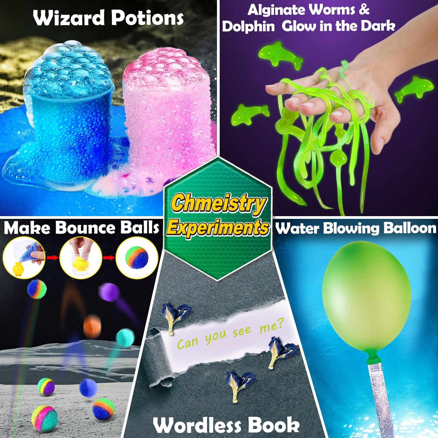UNGLINGA 150 Kits Scientifiques d'expériences pour Enfants Jouets éducatifs pour Projets STEM, Idée Cadeau d'anniversaire pour Garçons et