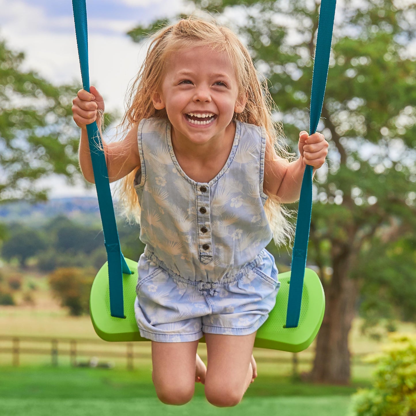 TP Toys Portique Acier 2 en 1 | Adapté Aux Enfants à Partir de 6 Mois - 8 Ans | avec 2 Balançoires | Une balançoire Qui Grandit avec Votre Enfant
