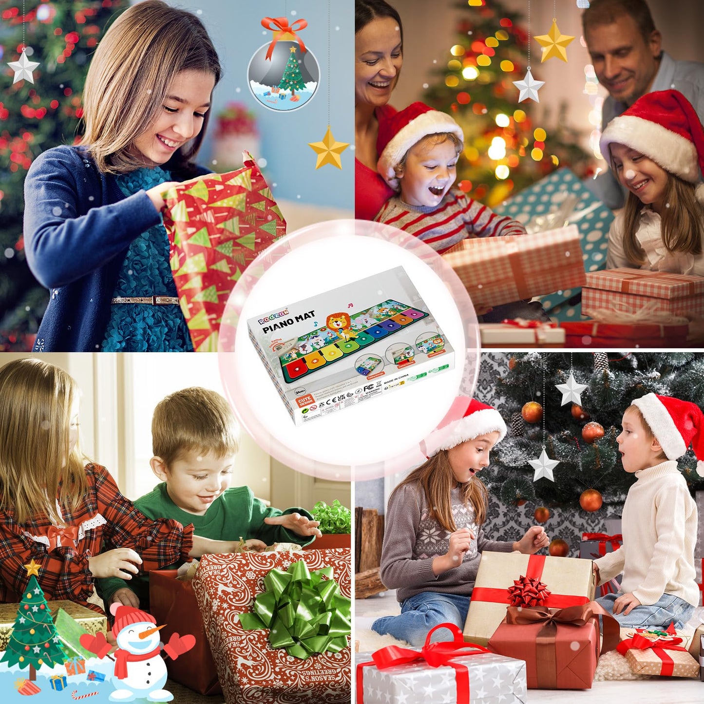 Rodzon Piano Bebe avec 10 Animaux,Jouets pour Bébés 1 2 3ans,Tapis de Danse Enfants,Cadeau d'anniversaire de Noël pour Garçons Filles 24m+, 63301