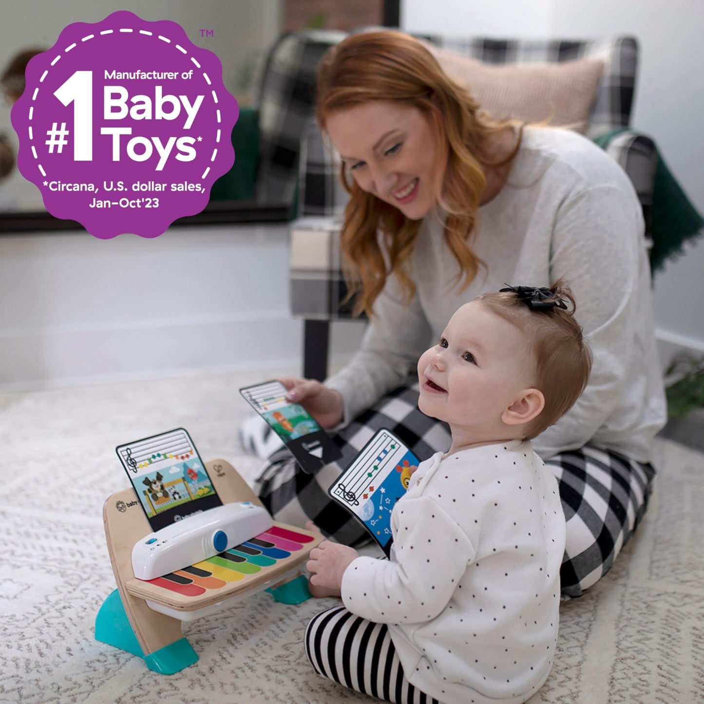 Baby Einstein, Hape Magic Touch, jouet musical en bois, 3 partitions et 6 chansons incluses, à partir de 12 mois