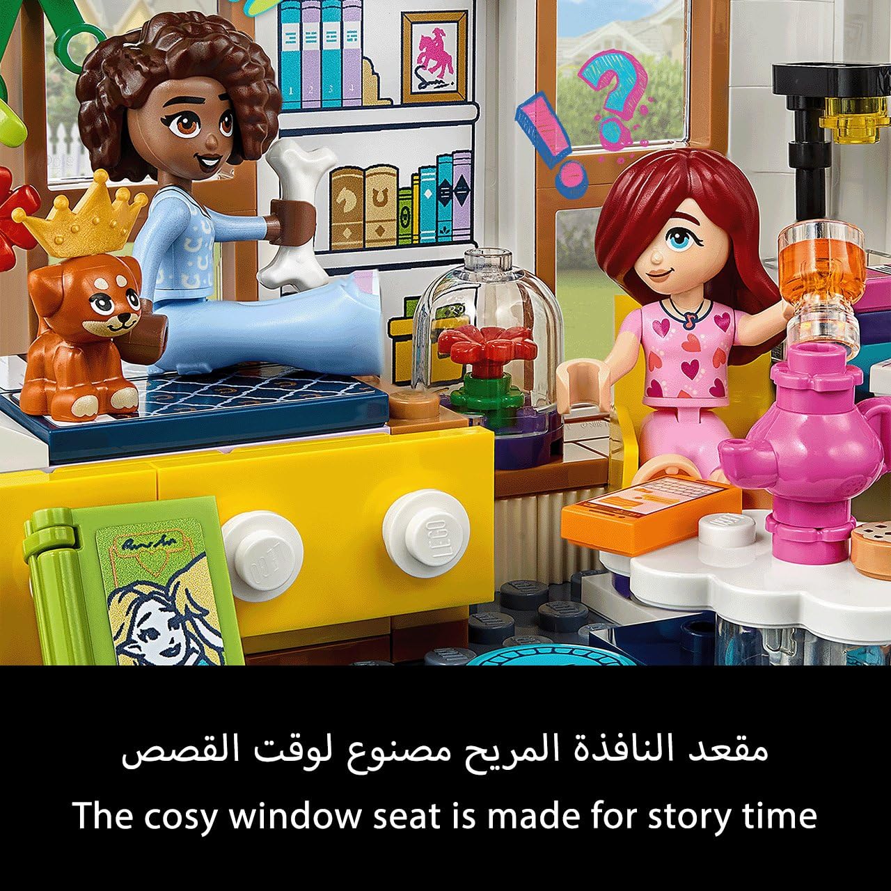 LEGO Friends 41740 La Chambre d’Aliya, Jouet pour Filles et Garçons, Soirée Pyjama, à Collectionner, avec Figurine Paisley et Aira Le Chiot, Enfants 6 Ans
