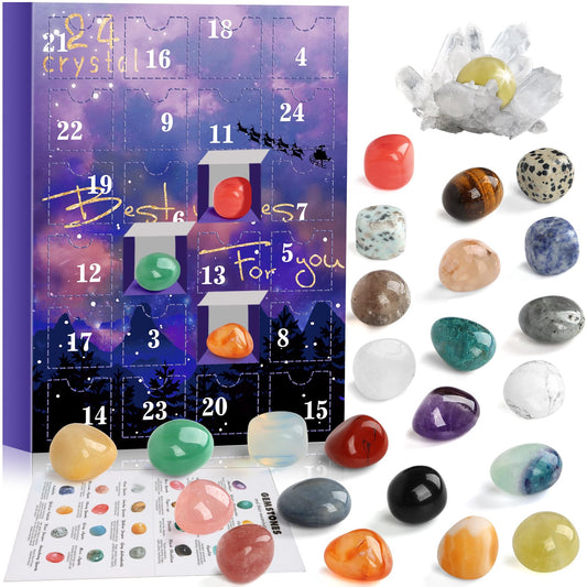 Calendrier de l avent 2024,Calendrier Pierres Précieuse Calendrier Avent Pierres et Minéraux Calendrier de l 'avent Pierre et Minéraux,Calendrier de l' avent Precieuse for Homme Adolescente Garcon