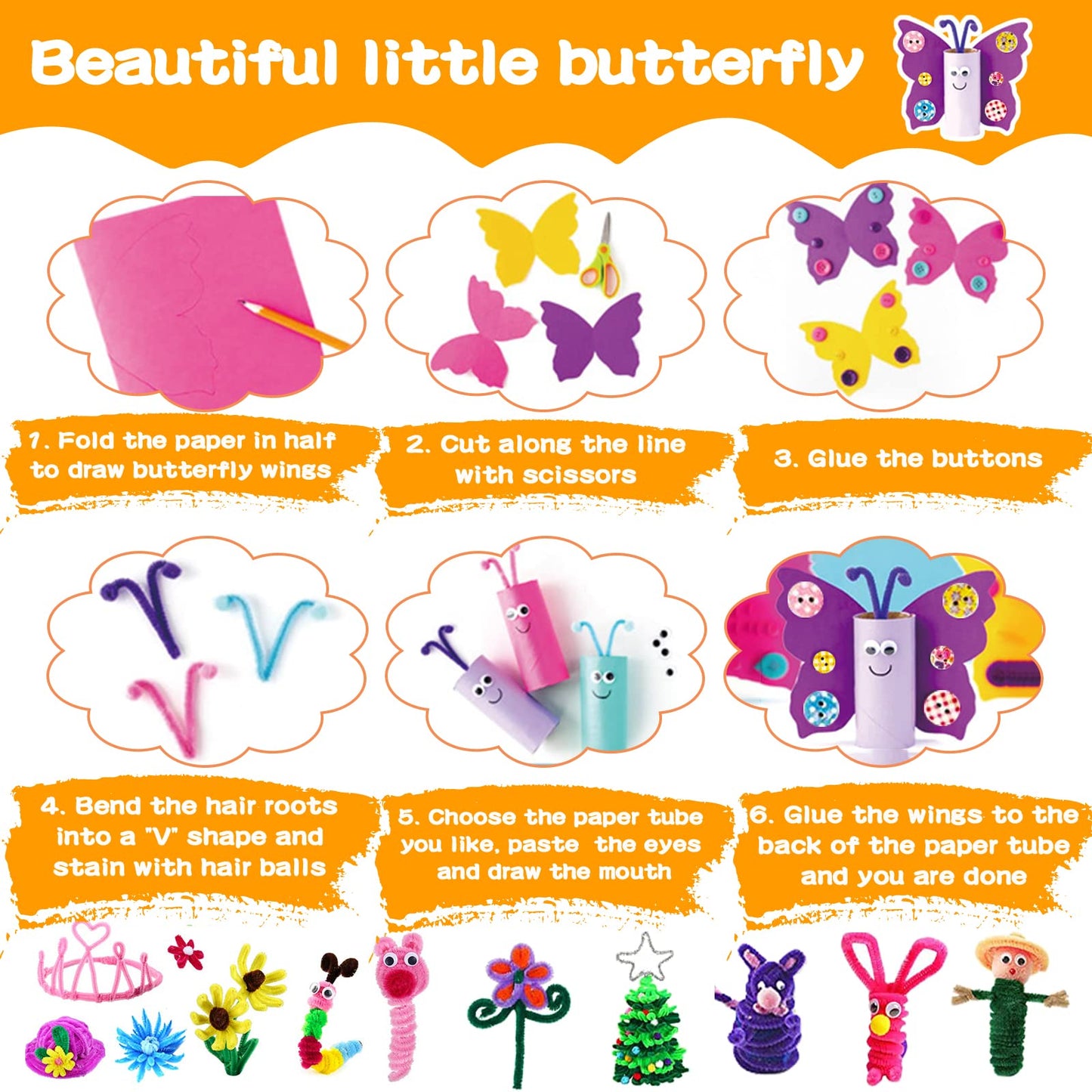 Purpledi 3300+ Pièces Kit Bricolage Enfants, DIY Activité Manuelle Loisir Creatif, Artistiques Cadeau Garçon et Fille ge 3+ Ans