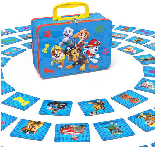 PAT PATROUILLE - Memo Valisette La Pat Patrouille - Jeu De Société Paw Patrol - Jeu De Mémoire Concentration 72 Cartes Pour Collecter 36 Paires Héros Pat Patrouille - Jouet Enfant 3 Ans Et +