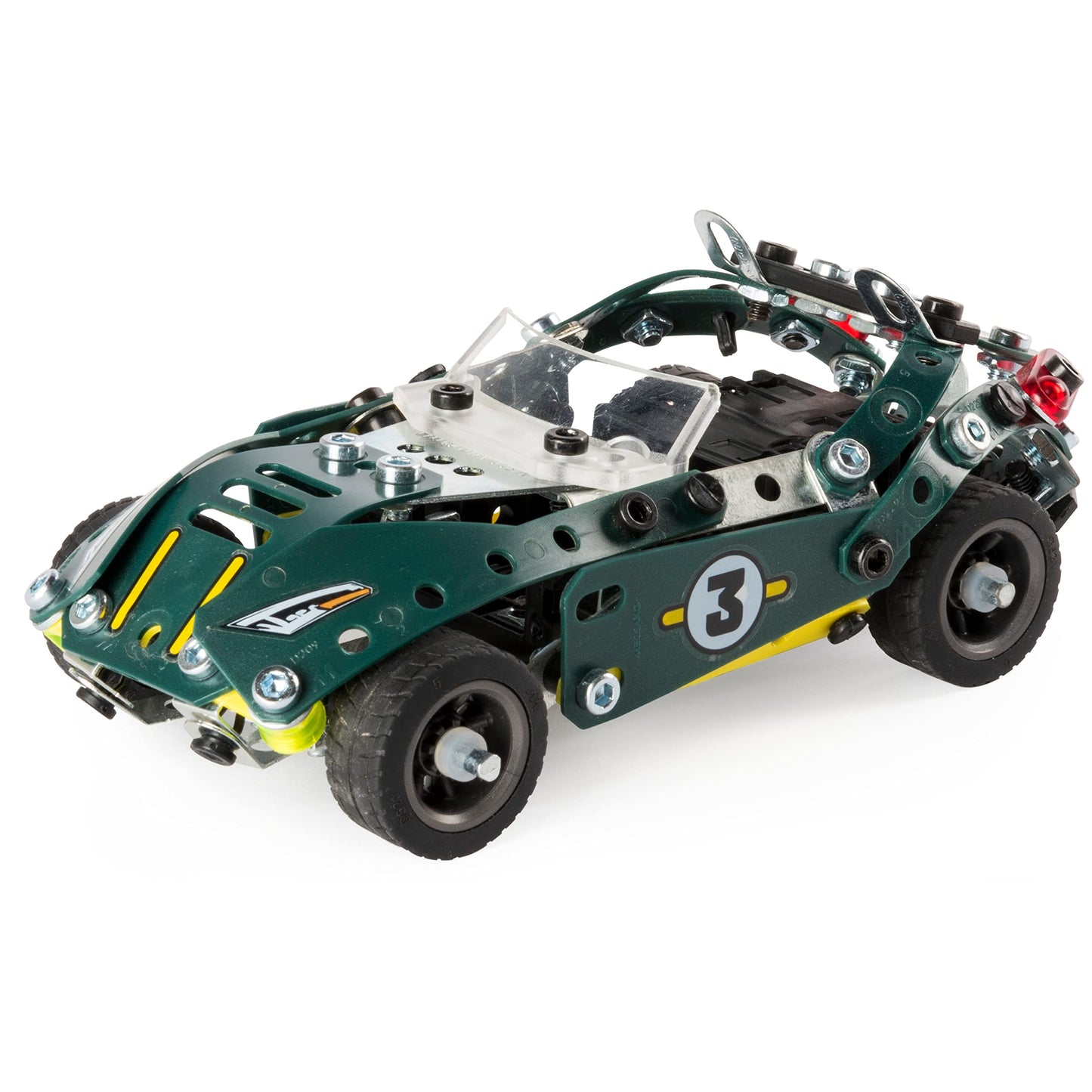 MECCANO - Cabriolet Retro Friction 5 MODÈLES - Coffret Inventions avec 174 Pièces, 1 Moteur Rétro Friction Et 2 Outils - Jeu de Construction Jouet Enfant 8 Ans et +