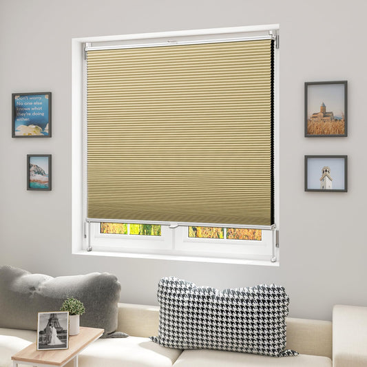 Store nid d'abeille sans perçage, occultant beige