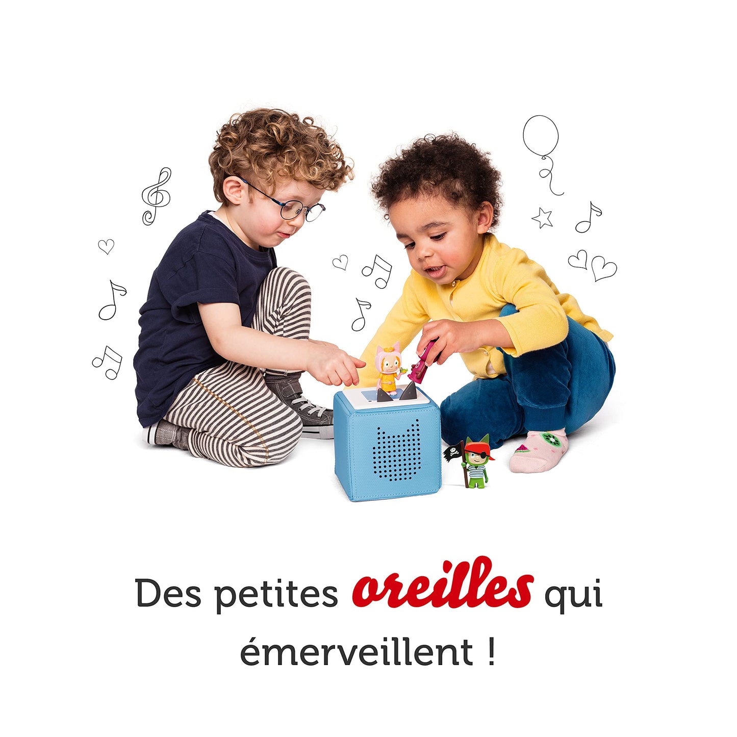 tonies Coffret Toniebox Mission Avec La Pat'Patrouille Bleu, 4 Figurines Histoires + 1 Figurine Créatif, boîte à Histoire et Musique pour Enfant 3-7 Ans, conteur d'histoire Robuste & Facile à Utiliser