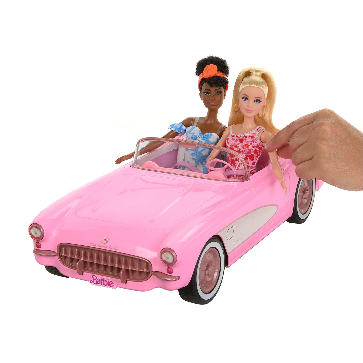 Hot Wheels Voiture Télécommandée, Barbie Le Film - Voiture Corvette Radiocommandée À Piles Tirée du Modèle Réel Stingray 1956, en Métal, À Collectionner, Jouet Enfant, Ados et Adultes, HPW40