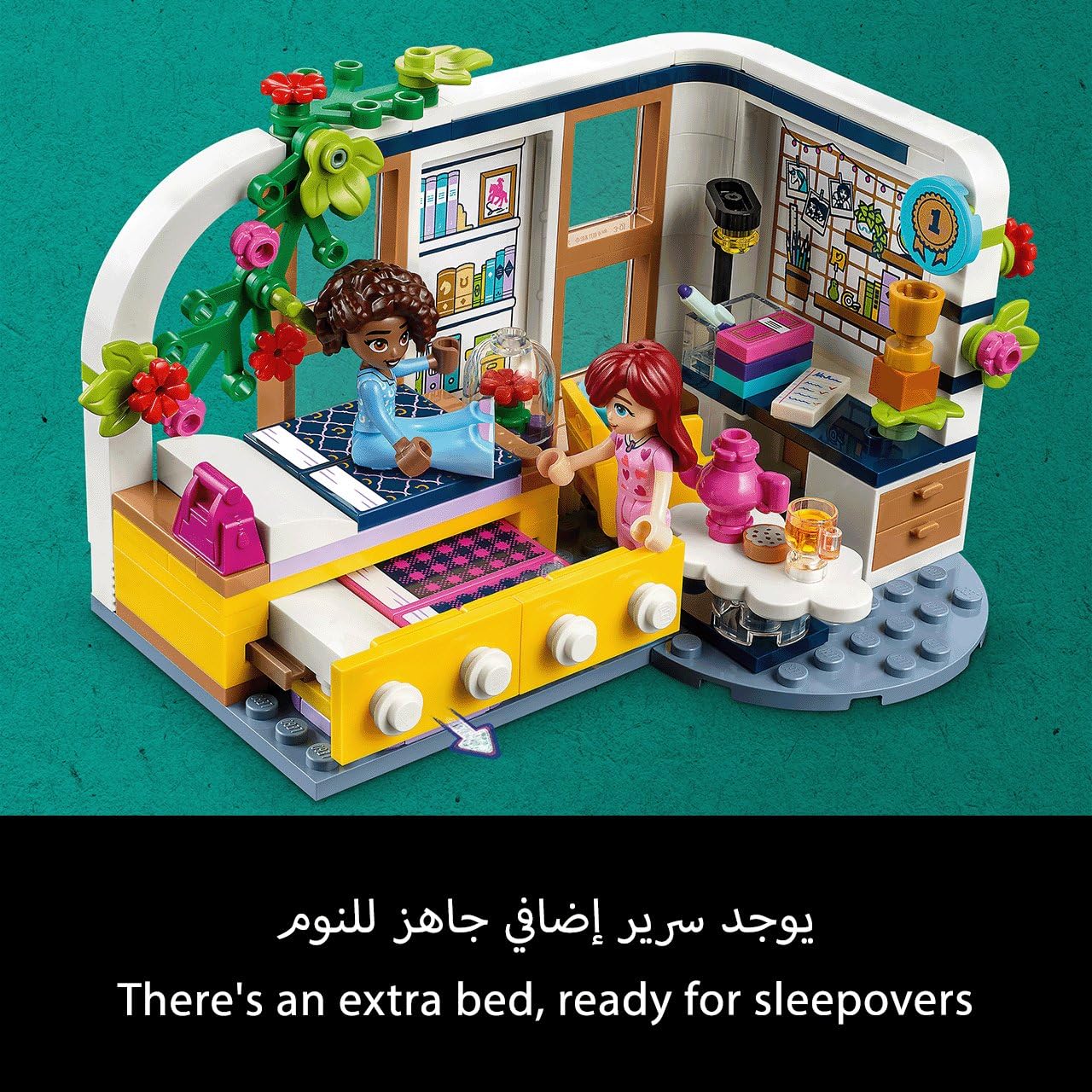 LEGO Friends 41740 La Chambre d’Aliya, Jouet pour Filles et Garçons, Soirée Pyjama, à Collectionner, avec Figurine Paisley et Aira Le Chiot, Enfants 6 Ans