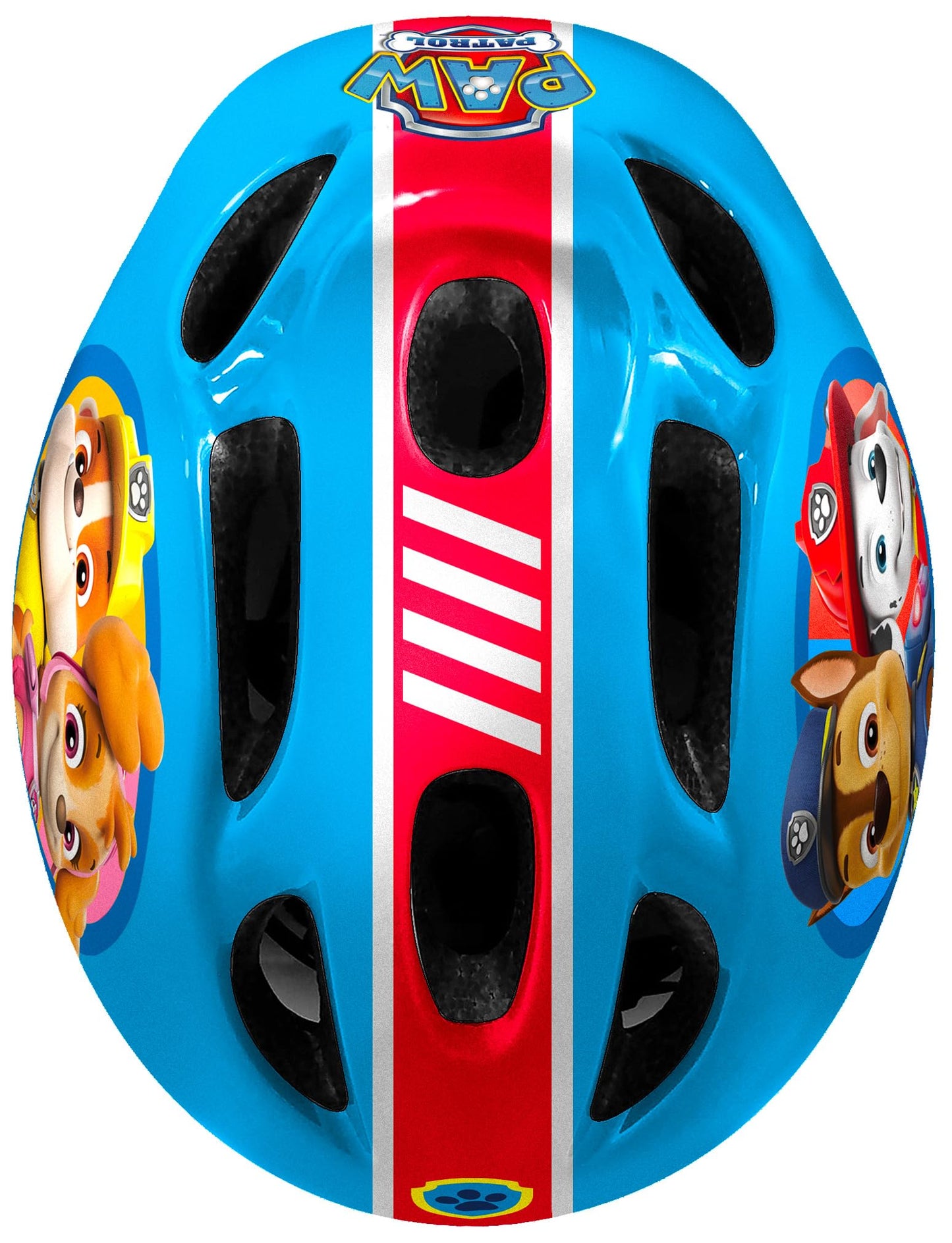 STAMP PA450507 Combo Paw Patrol (Casque + Genouillères & Coudières) Jeunesse Unisexe, Bleu-Rouge-Blanc, 50-56 cm