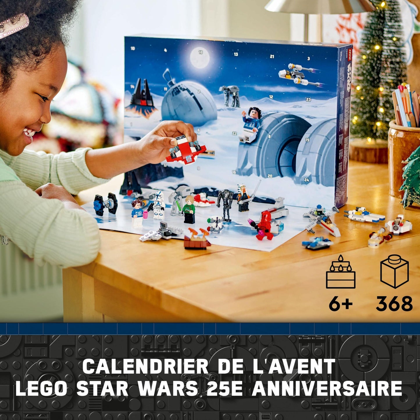 LEGO Star Wars Le Calendrier de l’Avent 2024-18 Petites Constructions à Collectionner - 6 Personnages - Idée de Cadeau de Noël pour Enfants dès 6 Ans Fans de la Guerre des Étoiles 75395