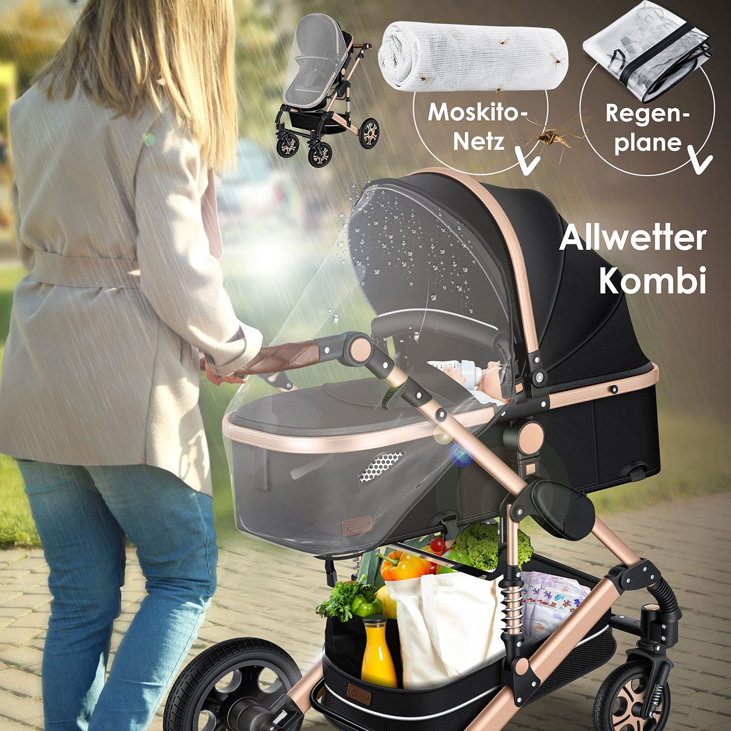 KESSER® Poussette combinée 3en1