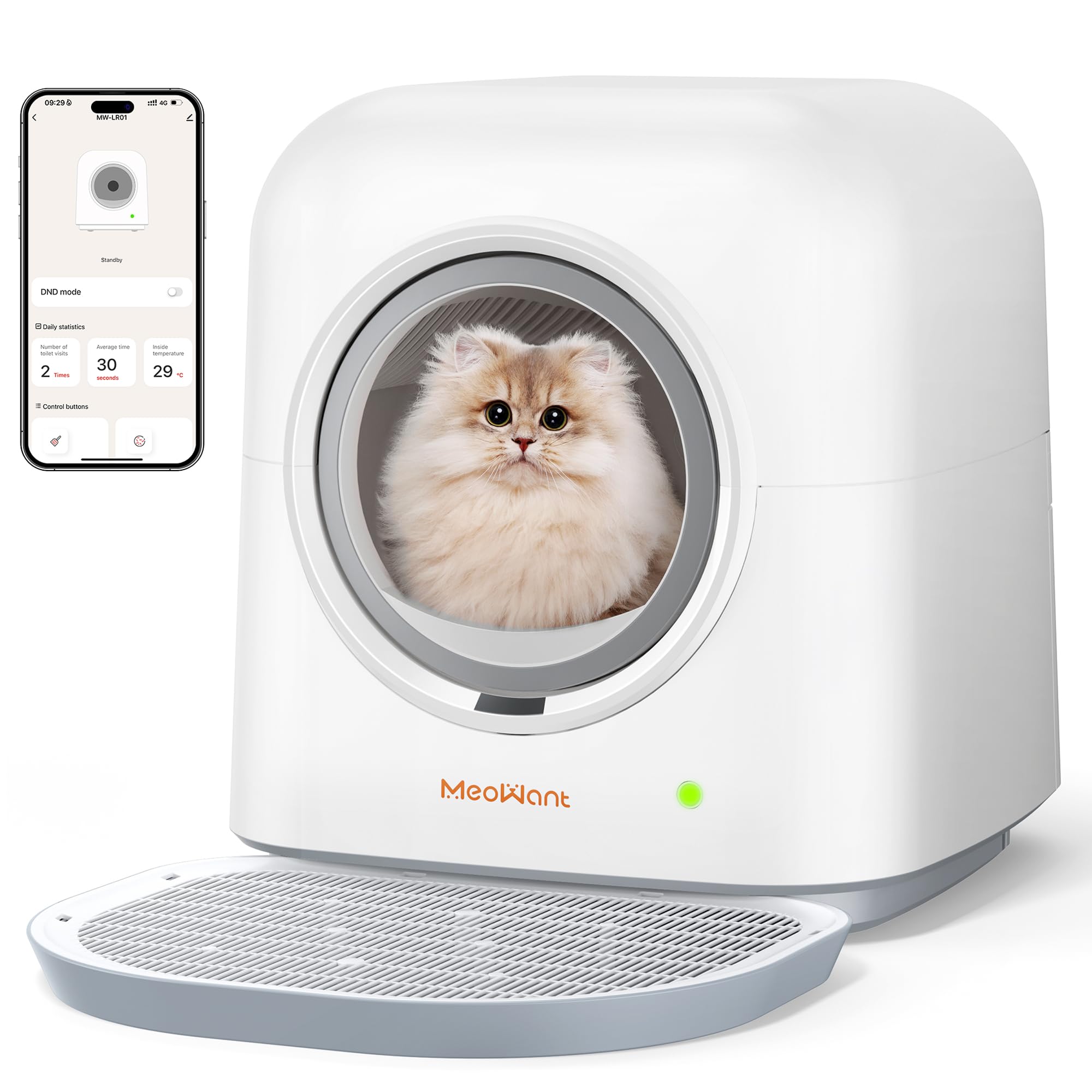 MeoWant Bac à Litière Autonettoyant pour Chat