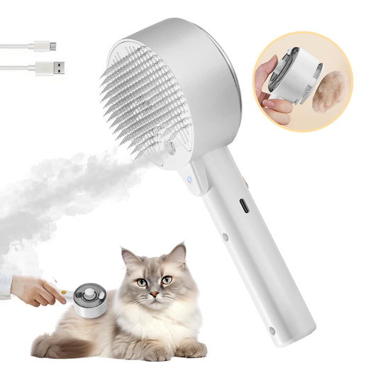 Brosse de Toilettage Vapeur 4 en 1 Antistatique I Chats & Chiens