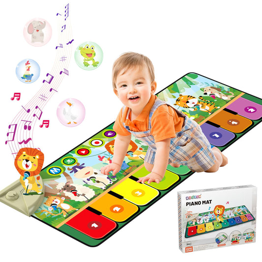 Rodzon Piano Bebe avec 10 Animaux,Jouets pour Bébés 1 2 3ans,Tapis de Danse Enfants,Cadeau d'anniversaire de Noël pour Garçons Filles 24m+, 63301