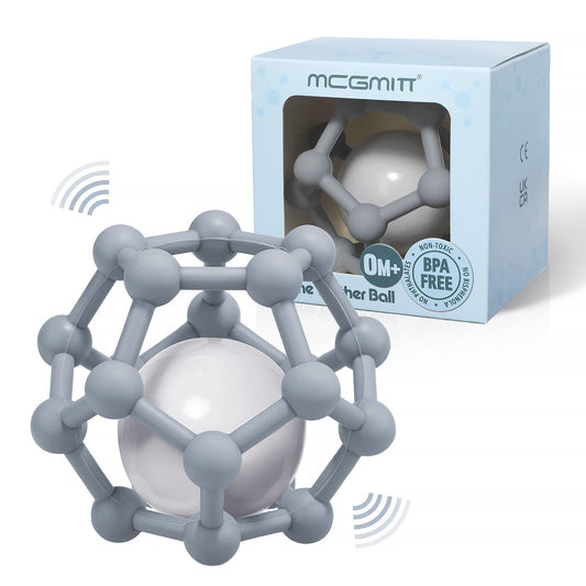 Balles sensorielles pour bébé, Balle à Main Tactile pour bébé, Balle à saisir pour Enfants, Jouet sensoriel pour bébé, Dentition et Balle de Jeu à saisir pour améliorer l'expérience visuelle (gris)