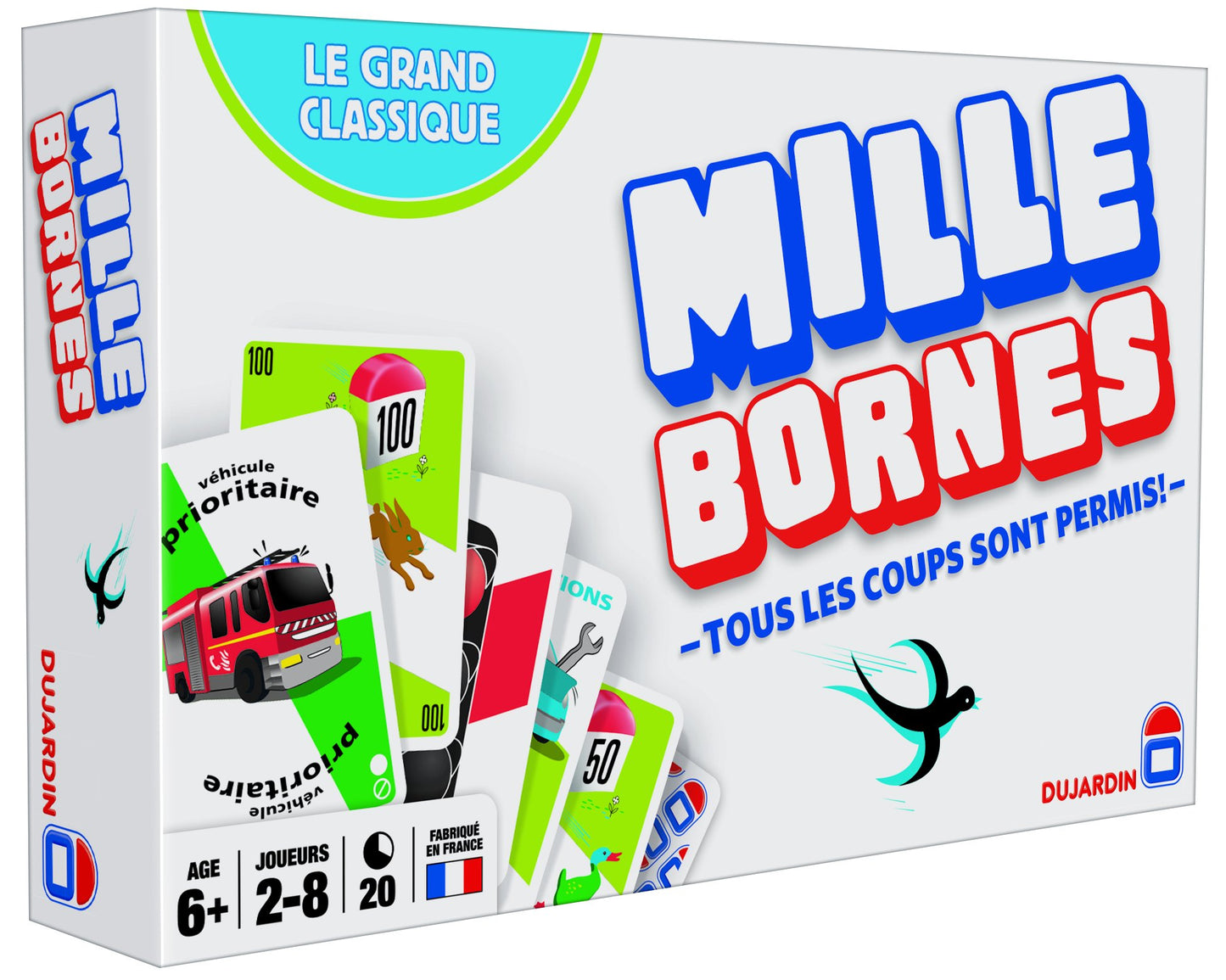 Dujardin – Mille Bornes Le Grand Classique – Jeu de société – Jeu de cartes – Atteignez les 1000 bornes en premier – A jouer en Famille ou entre Amis – 2 à 8 joueurs – Dès 6 ans